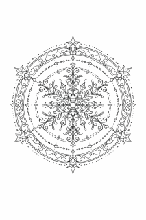 Mandala mit Schneeflocke