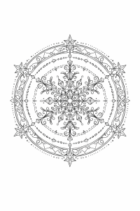 Mandala mit Schneeflocke