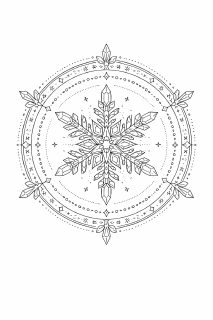 Mandala mit Schneeflockenmotiv (1)