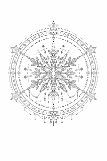 Mandala-Schneeflocken-Muster