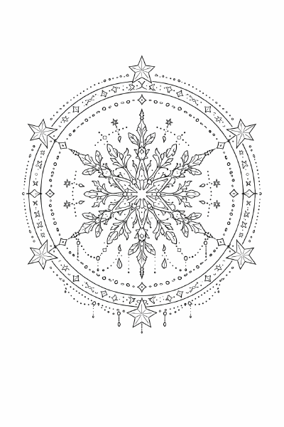 Mandala-Schneeflocken-Muster