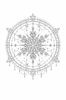 Schneeflocke im Mandala-Stil