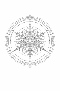 Schneeflocke im Mandala