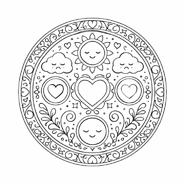 Schule Symmetrische Mandala der Emotionen