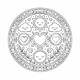 Schule Symmetrische Mandala der Emotionen