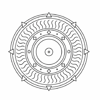 Alchemisches Sonnensymbol Mandala