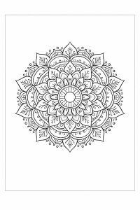 Blumenmandala im Sonnenstil