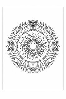 Celtischer Mandala mit Sonnensymbol