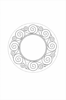 Symmetrisches spiralförmiges Mandala