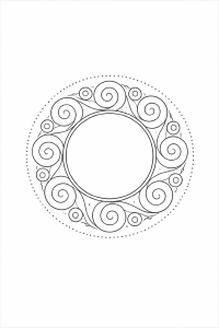 Symmetrisches spiralförmiges Mandala