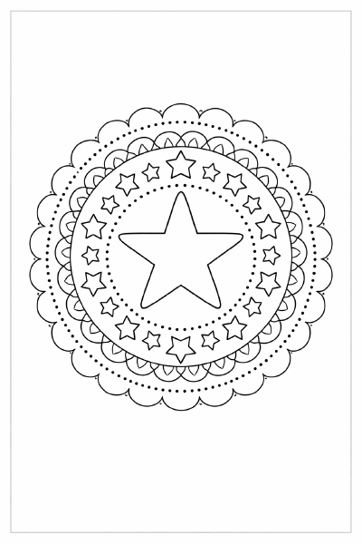 Himmlisches Mandala mit Sternen
