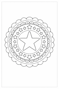 Himmlisches Mandala mit Sternen