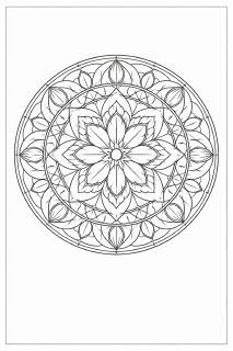 Mandala mit Blumen- und Diamantmustern (1)