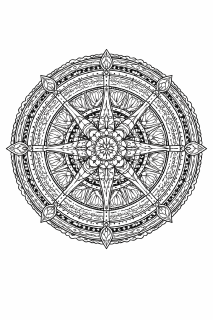 Mechanisches Mandala mit Sternmotiv