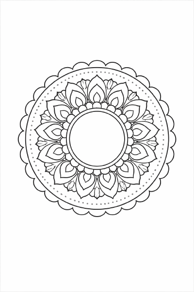 Symmetrische Mandala mit geometrischen Mustern