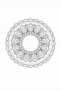 Symmetrische Mandala mit geometrischen Mustern