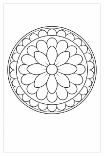 Symmetrisches Mandala mit Sternblume (1)