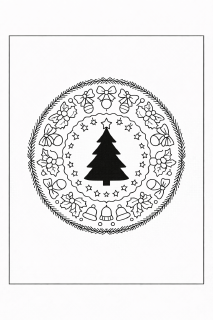 Weihnachtliche Mandala zum Ausmalen