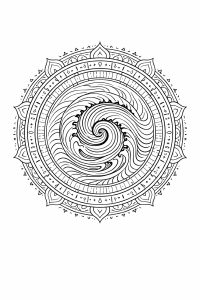 WellenMandala Endlose Spirale in Mandala-Design