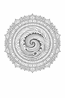 WellenMandala Endlose Spirale in Mandala-Design