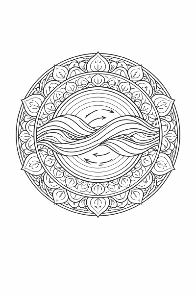 WellenMandala Fließendes Mandala der Lebensenergie