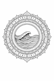 WellenMandala Mandala mit heilender Welle
