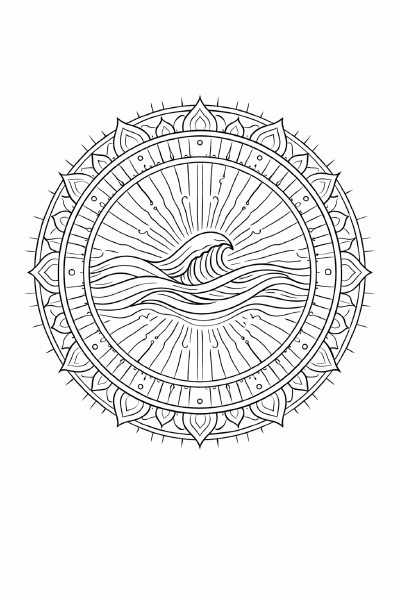 WellenMandala Mandala mit wellenartiger Energieausstrahlung