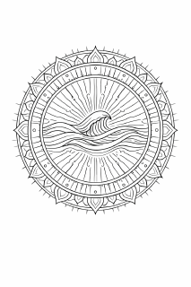 WellenMandala Mandala mit wellenartiger Energieausstrahlung
