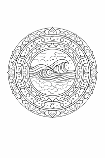 WellenMandala Schwebende Welle im Mandala