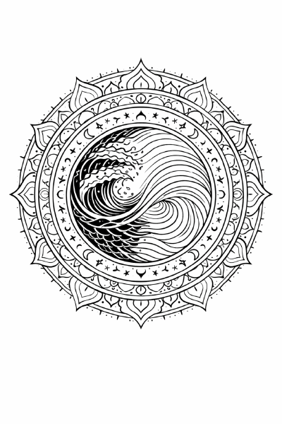 WellenMandala Wellen der Harmonie und Unruhe