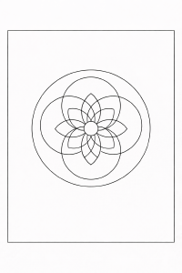 Minimalist Meditation Mandala in Schwarz-Weiß