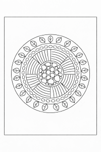 Zen-Garten Mandala in Schwarz-Weiß